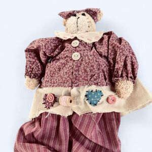 Teddy Bear Doll from the 90's with colors mauve/blue
